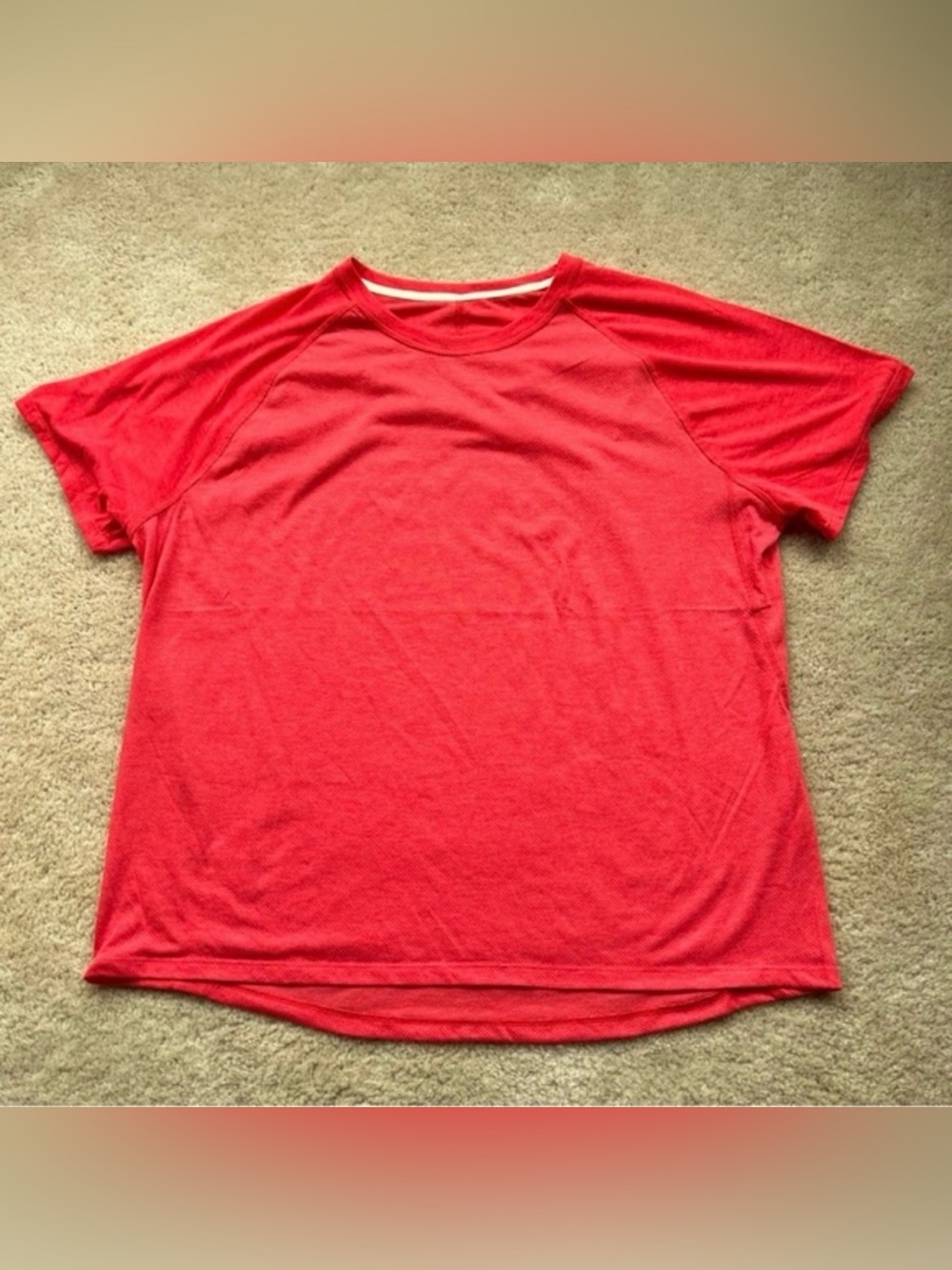 All In Motion Orange-Red Short Sleeve Active T-Shirt - Size XL - EUC - Polyester